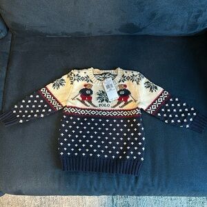Polo Ralph Lauren Holiday Pullover Sweater Skiing Bears